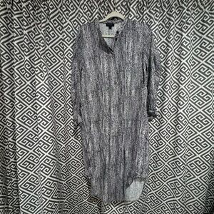 COS Monochrome Geometric Long Sleeve Dress